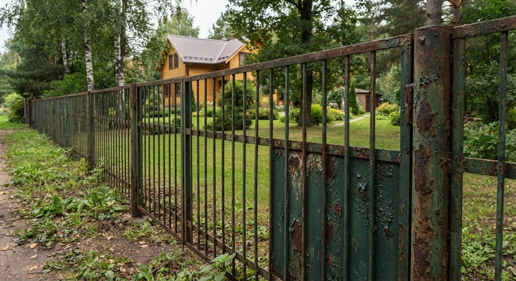 Коррозия забора
